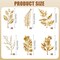 36 Pcs Artificial Gold Leaves Stems Mini Faux Foliage for Wedding Centerpieces Vase and Home Decor